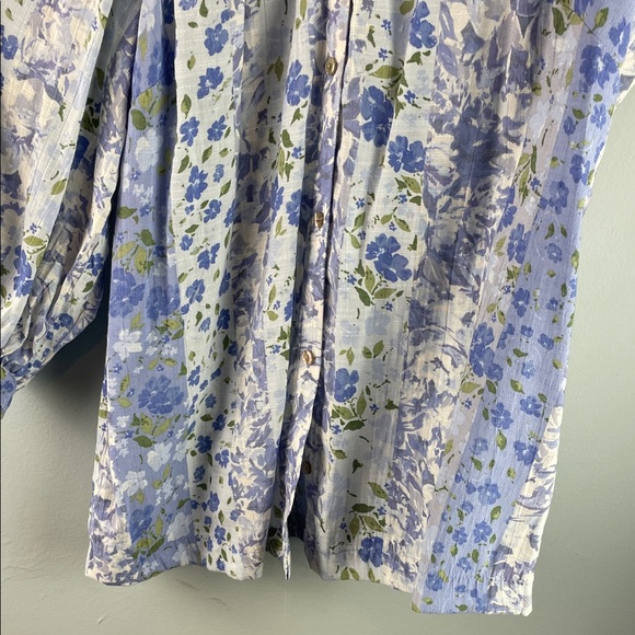 LC Lauren Conrad Floral Striped Blouse Size XS - Picture 5 of 10